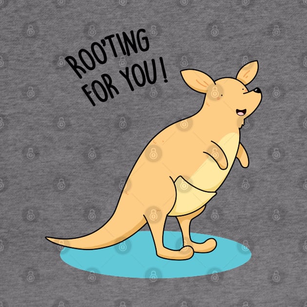 Rooting For You Cute Kangaroo Pun by punnybone